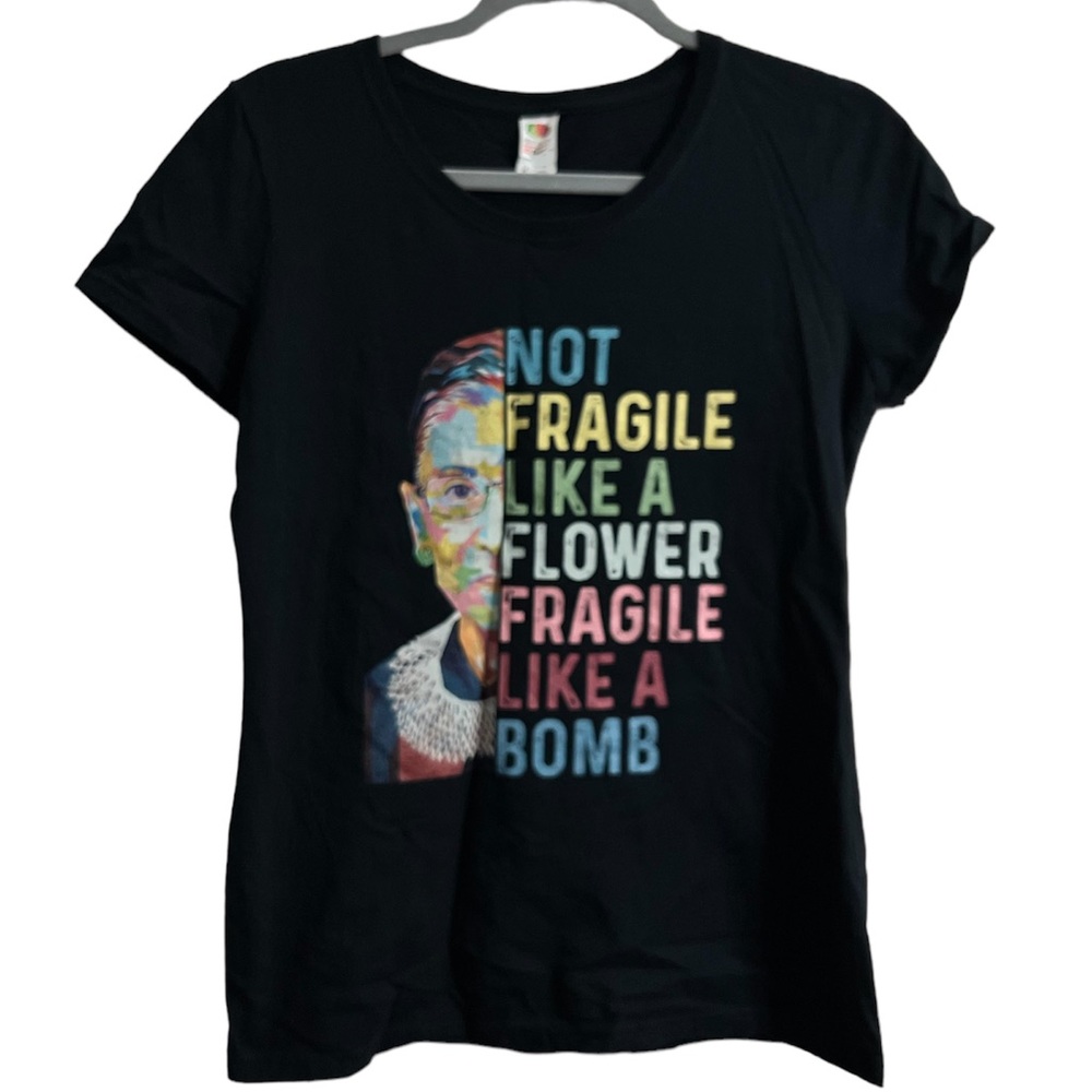 Ruth Bader Ginsburg RBG Women’s Black Graphic Tee
